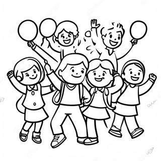 Kids Celebrating School S Out Coloring Page 90196-30261