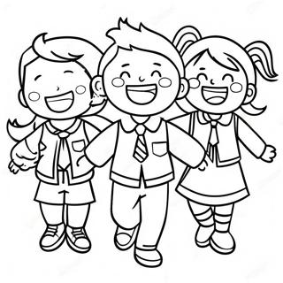 Excited Children School S Out Coloring Page 90198-30269