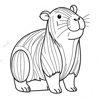 Capybara Coloring Pages