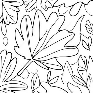 Colorful Fall Leaf Coloring Page 90429-30438