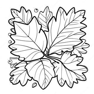 Colorful Fall Leaf Coloring Page 90429-30439