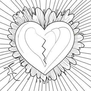 Broken Heart Coloring Page 90480-30474