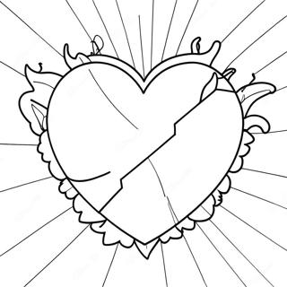 Sad Broken Heart Coloring Page 90481-30478