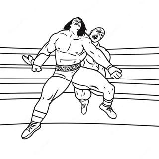 Wwe Wrestler Jumping On Opponent Coloring Page 90532-30517