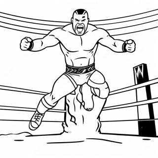 Wwe Wrestler Jumping On Opponent Coloring Page 90532-30519