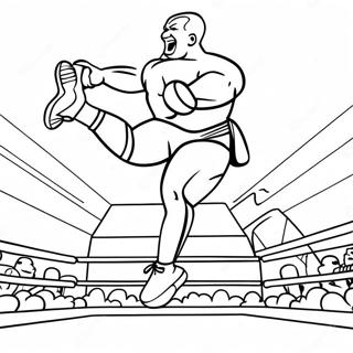 Wwe Wrestler Jumping On Opponent Coloring Page 90532-30520