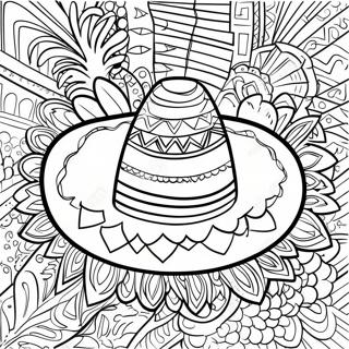 Traditional Mexican Hat Coloring Page 90560-30546