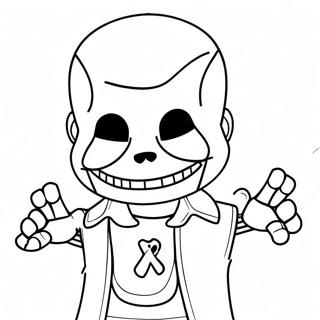 Sans With Bone Attacks Coloring Page 90586-30566