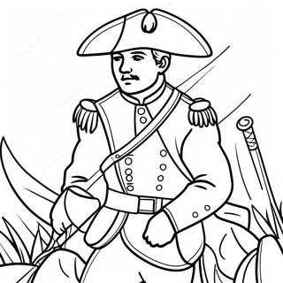 Colonial Soldier In Battle Coloring Page 90712-30660