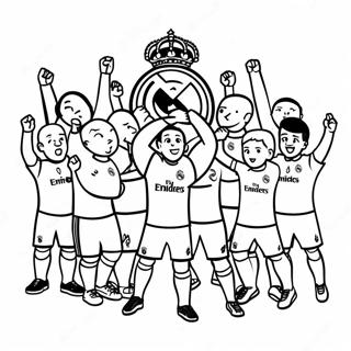 Real Madrid Team Celebration Coloring Page 90816-30746