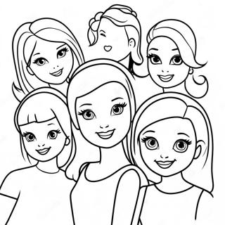 Barbie And Friends Coloring Page 90864-30774