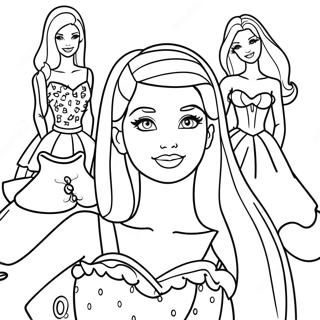 Barbie And Friends Coloring Page 90864-30775