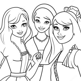 Barbie And Friends Coloring Page 90864-30776