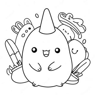 Cute Molang And Friends Coloring Page 90917-30818