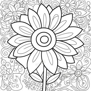 Charming Flower Mini Coloring Page 90971-30868