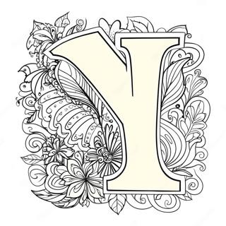 Yellow Letter Y Coloring Page 91045-30918