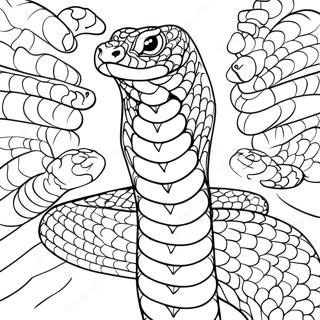 King Cobra With Vibrant Scales Coloring Page 91071-31009