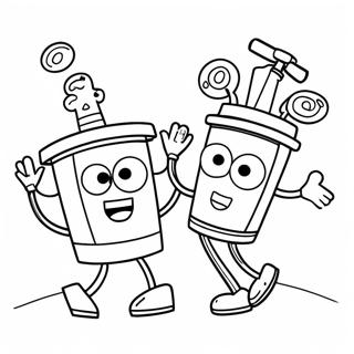 Happy Storybots Dancing Coloring Page 91149-31070
