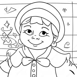 Jolly Mrs Claus Coloring Page 91203-31118