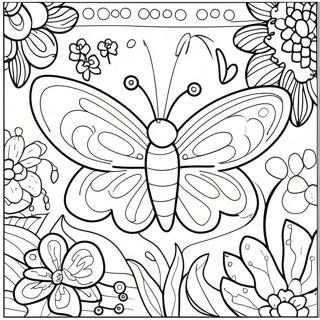 Flower Butterfly Coloring Pages