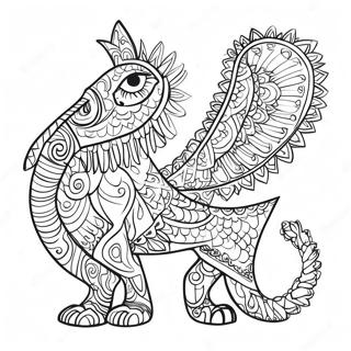 Intricate Alebrije Design Coloring Page 91254-31156
