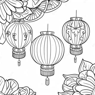 Chinese Lanterns Coloring Page 91303-31185