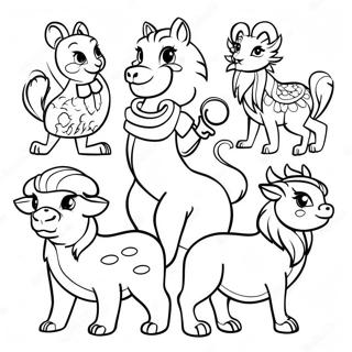 Chinese Zodiac Animals Coloring Page 91304-31191