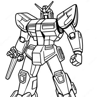 Gundam Mecha Design Coloring Page 91383-31258