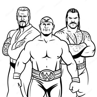 Wwe Superstars In Action Coloring Page 91532-31366