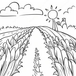 Happy Cornfield Coloring Page 91559-31389