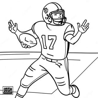 Josh Allen Celebrating A Touchdown Coloring Page 91585 31415