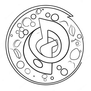 Tik Tok Logo Coloring Page 91608-31424