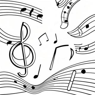Colorful Tik Tok Music Notes Coloring Page 91612-31439