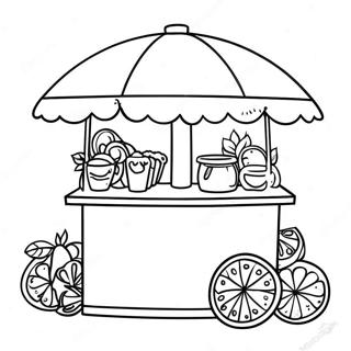 Zesty Lemonade Stand Coloring Page 91713-31516