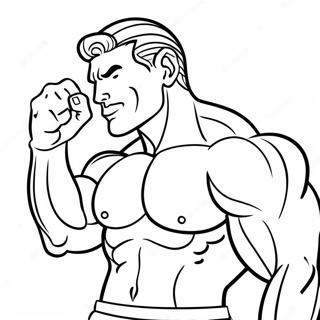 Flexing Muscles Coloring Page 91739-31534