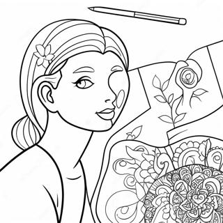 Creative Artist Job Coloring Page 91762-31546