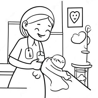 Caring Nurse Job Coloring Page 91765-31558
