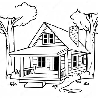 Cabin Coloring Page 91786-31562