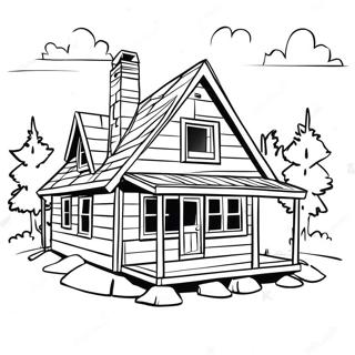 Cabin Coloring Page 91786-31564