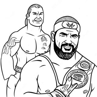 Wwe Superstars In Action Coloring Page 91837-31606