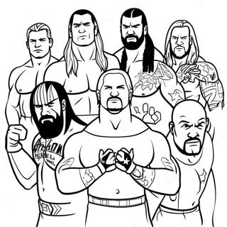 Wwe Superstars In Action Coloring Page 91837-31607