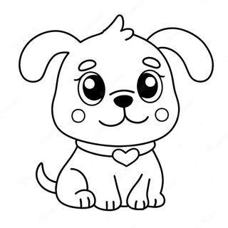 Kawaii Dog Coloring Pages