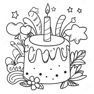 Happy Birthday For Adults Coloring Page 91990-31722