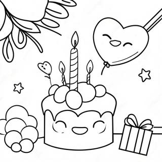 Happy Birthday For Adults Coloring Page 91990-31723