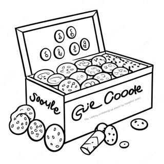 Colorful Girl Scout Cookie Box Coloring Page 92069-31791