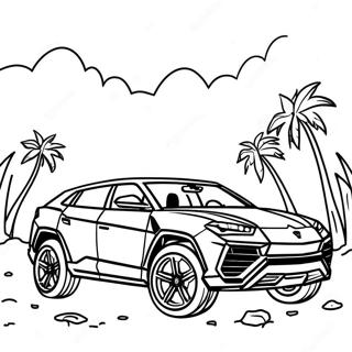 Lamborghini Urus Off Road Coloring Page 9206-920