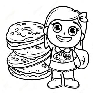 Crunchy Samoas Girl Scout Cookie Coloring Page 92071-31797