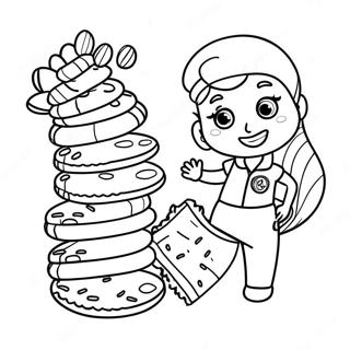 Crunchy Samoas Girl Scout Cookie Coloring Page 92071-31799