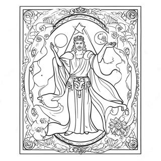 Mystical Tarot Deck Coloring Page 92119-31826