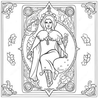 Mystical Tarot Deck Coloring Page 92119 31827